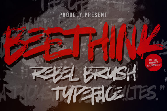 BeeThink: The Creepy, Dramatic Display Font for High-Impact Design