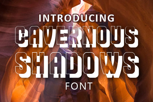 Cavernous Shadows: Elevating Design with Bold, 3D Typography