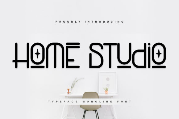 Home Studio: A Modern Display Font for Futuristic Design