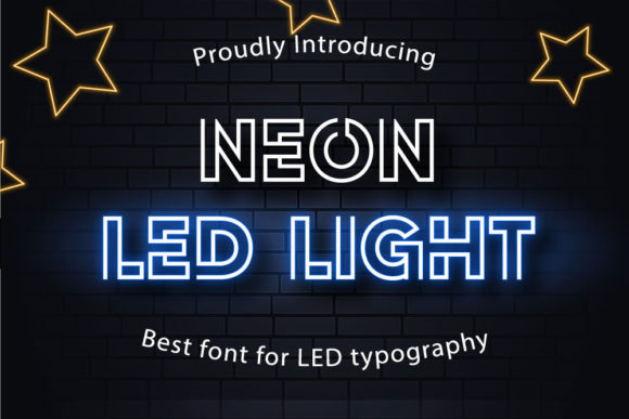Neon Led Light: A Modern Display Font for High-Impact Design