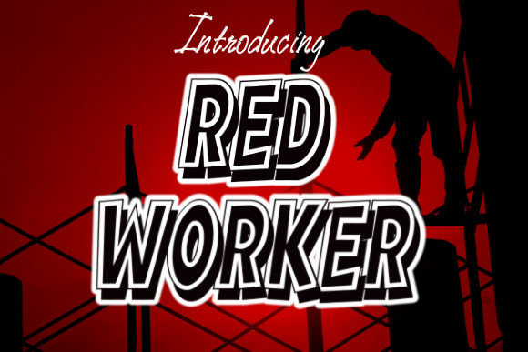 Red Worker: A Sharp Display Font for Bold Design